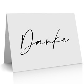 12 x Natural Recycled Cardboard Thank You Cards with Envelopes (12 White)