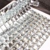 Diflart Mirror Backsplash, 3/4 Inch Silver Square, Crystal Diamond Mirror