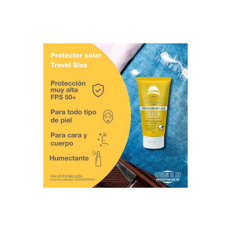 Protector Solar Facial Y Corporal Fotosun Para Viaje 3 Pack