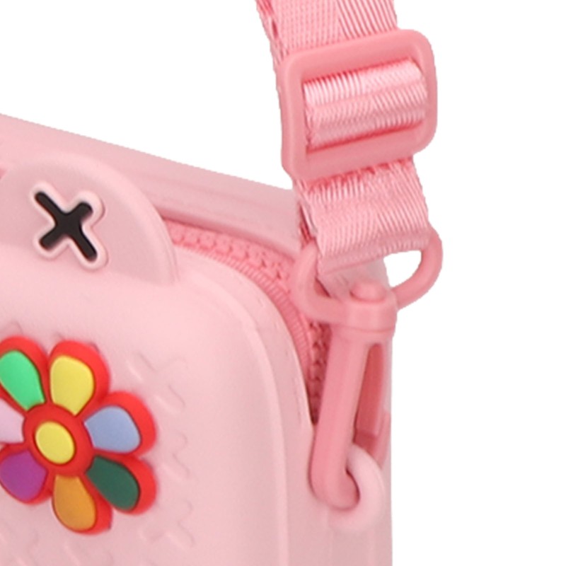 Kids Single Shoulder Camera Bag DIY Cartoon Decors Shock Absorbing