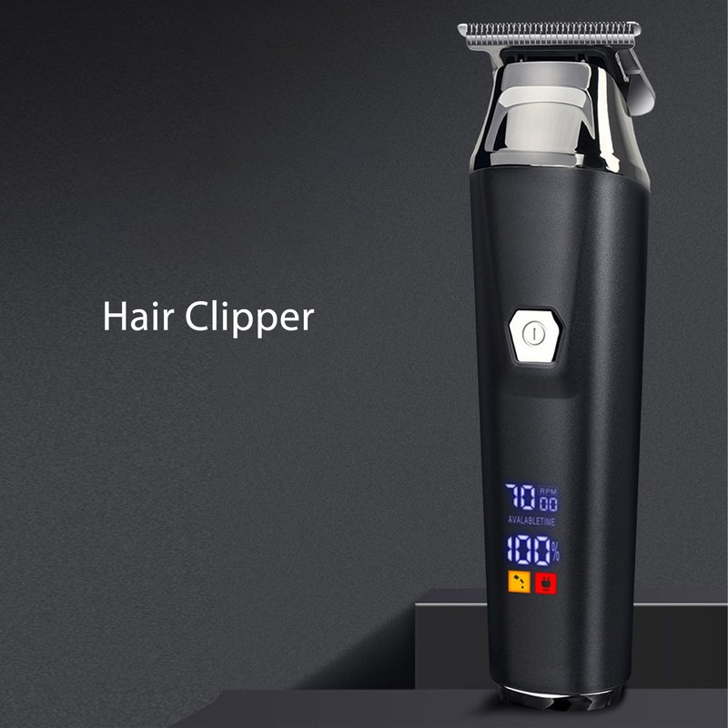 Hair Clipper LCD Display USB Charging Portable Powerful Motor Low