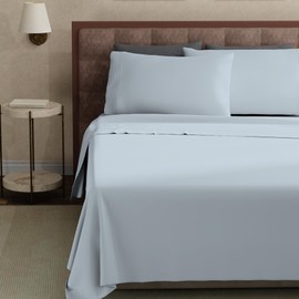 SUPREME ELEGANCE Full Sea Foam, 100% Cotton Sheet Set, 400 Thread Count, Wrinkle-Resistant, Soft Sateen Hotel Quality Bed Sheets with Elasticized Deep Pocket, Cotton Bedding Set, Sea Foam, Full