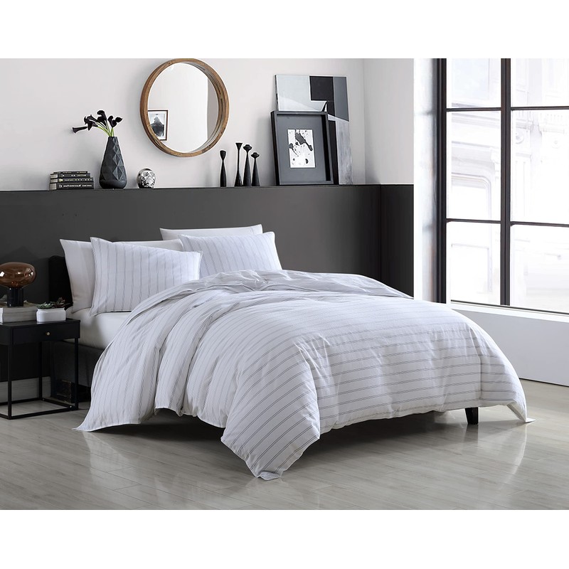 Riverbrook Home Vinton Comforter Set, King, White/Black, 3-Piece Set