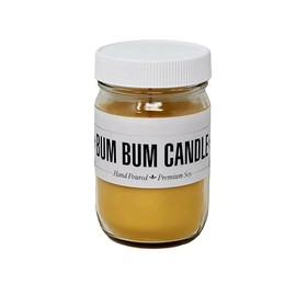 Bum Bum Candle ~ All Natural Premium Soy and Coconut Wax Blend ~ Brazilian Fragrance ~ Bum Bum Cream ~ by S&M Candle Factory (12oz Glass Jar)