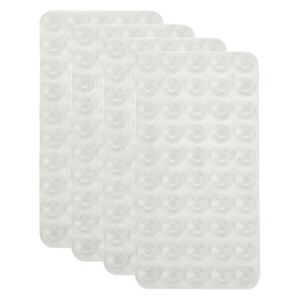 uxcell 4 Set Cabinet Door Rubber Bumpers, Glass Table Top Bumpers, Self Adhesive Backing Bumpers for Tabletop, Cupboards, Drawer Furniture, Pudding