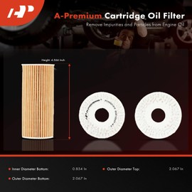 A-Premium 10K Miles Protection Oil Filter Compatible with Kia Stinger 2018-2023, K900 2019-2020 & Genesis G80 2018-2020, G70 2019-2023, G90 2017-2022, 4-PC Set, Replace# L39175, 263203LTA0