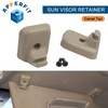 Sun Visor Clip Retainer Holder (Camel Tan) w/Screws for Sunvisor