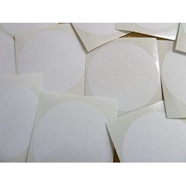 65mm (2.6") Round Circular Colour Code Stickers - Packs of 25 Large Coloured Circles, Sticky Labels - 32 Colours Available (White)