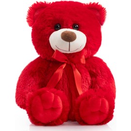 BEJOY Teddy Bear, Cute Soft Teddies, Small Soft Plush Toys, Christmas New Year Valentine's Day Gift 14 Inches Red