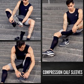 30-40mmHg Calf Compression Sleeve Men & Women for Pregnancy, Football & Running