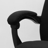 Melaluxe Stretch Office Chair Armrest Covers, Arm Rest Slipcovers (Black)