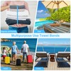 M METERXITY 4-Pack Towel Bands for Beach Chairs, Reusable Beach