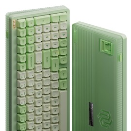 nuphy Halo96 V2 Wireless Keyboard,Gasket Structure,96% Hot Swappable Gaming Keyboard, 99 Kyes RGB Backlit Mechanical Keyboard, Support QMK/VIA,Bluetooth/USB-C/2.4GHz-Green,Raspberry Switches(46gf)