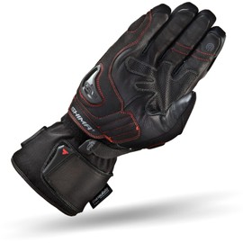 SHIMA INVERNO Motorcycle Gloves Men's Leather Long Warm Summer Motorcycle Gloves Protection Touchscreen Touring Leather Gloves Motorcycle Ventilated Reinforced Windscreen Wipers (Men, Black, 3XL)