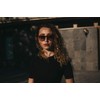 Take A Shot - Large Round Wooden Sunglasses for Women,