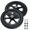 MUXHEL 2 Pcs Walker Wheels Replacement, 8 Inch Solid Wheelchair