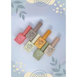 JR Gel Nail Polish Set 6 Colors x 15ml- Professional Soak Off UV Gel Polish Set, Long Lasting Color for Home & Salon Manicure, Nails Art, Kit de Esmaltes para Uñas en Gel Profesional, Gift for Woman.A