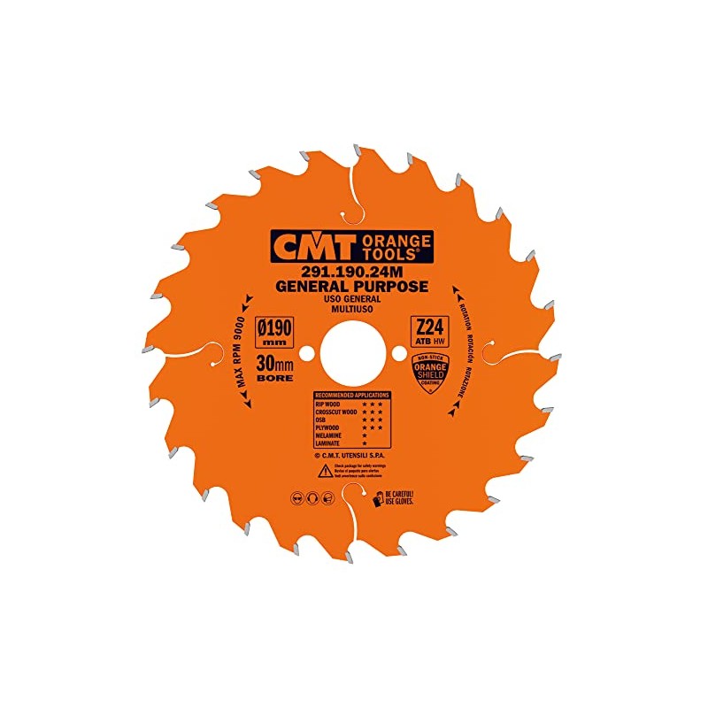 CMT Orange Tools Circular Saw Blade HW 190 x 2.6/1.6
