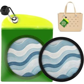 Talc-Free Double Capacity Sand Remover for Beach - Gentle on Skin Sand Removal Bag with Natural Ingredients and Hook - Instant Wipe Away Beach Sand Remover for a Mess-Free Beach Day