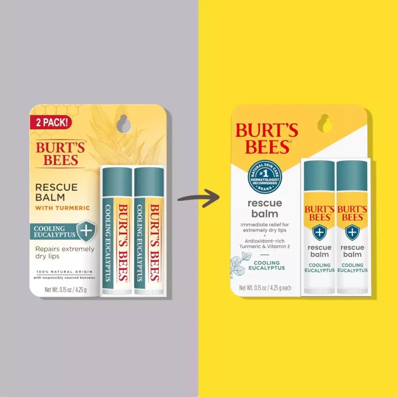 Burts Bees 버츠비 100 천연 유래 레스큐 립밤 밀랍과 성분이
