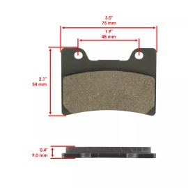 Caltric Front Brake Pads for Yamaha VMX1200 V-Max 1200 1993-2007 Front Brake Pads