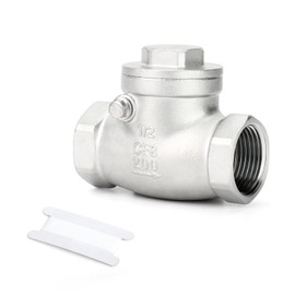 ERGAOBOY 1/2" BSP 304 Stainless Steel Check Valve, Female x Female Thread, Backflow Prevention