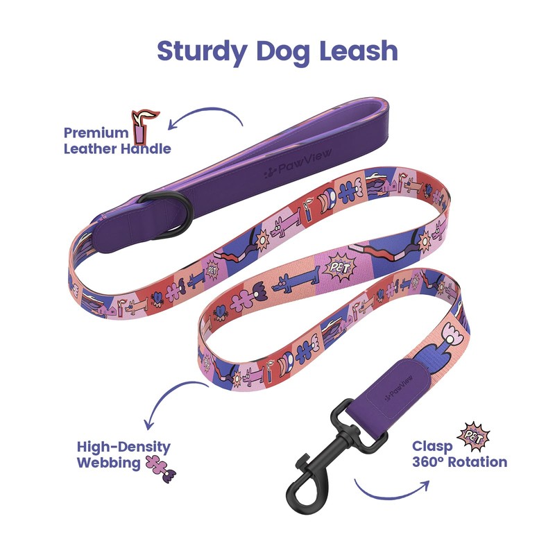 PawView Dog Collar & Lead Set with QR Code ID