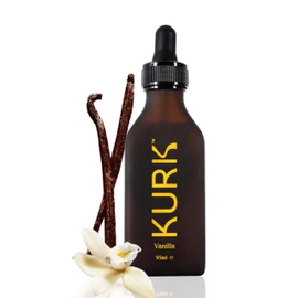 KURK Essential Liquid Turmeric Supplement, Turmeric Curcumin Drops, Oil for Advanced Everyday Wellness, Focus & Energy, 185x More Absorbable Than Powders, Plant-Based (Vanilla) (95ml)