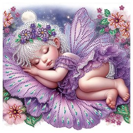 Sanjee Diamond Painting Kits for Adults, 5D Special Shape Diamond Art Painting Kits Angel for Beginners, Crystal Rhinestones Diamond Painting for Home Wall Decor Gift, 12×12inch