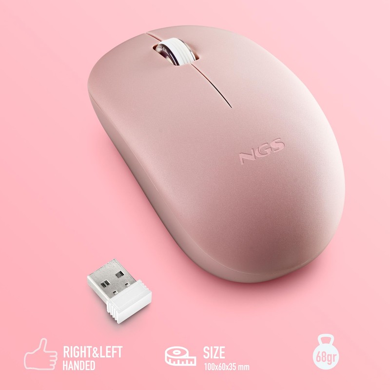 NGS Fog Pro Pink Wireless Mouse 1000 DPI Optical Mouse