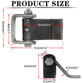 GUSHBIN Dump Trailer Hinges Weld on Trailer Hinges Heavy Duty Greaseable Truck Gate Door Hinges Strap Style Short Leaf Hinge Steel Truck Gate Door Strap with Grease Zerk (4 Pack)