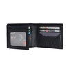 MORUCHA Black Tap-&-Go RFID Wallet, Soft Cowhide Leather Passcase Wallets,