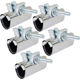 Highcraft 1 in. x 3 in. Long 1-Bolt IPS Pipe Repair Clamp, Stainless Steel (5 Pack)