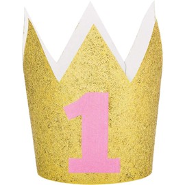 Pink First Birthday Crown