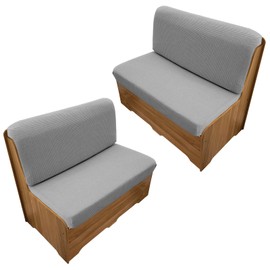 SHADEPLUS RV Dinette Cushion Covers,RV Cushion covers,Camper Cushion Covers,RV Couch Cover,Replacement Camper Dinette Cushion Covers,Stretchable Fabrics,lncluding 2 Backrest Cover & 2 Bench Cover,Grey