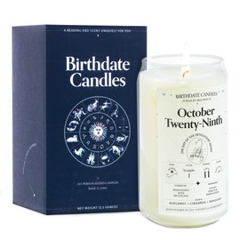 Birthdate Candles, October 29 - Scorpio Zodiac Scented Candles Birthday Gift - Bergamot, Cinnamon & Mahogany Scent - All-Natural Soy & Coconut Wax, 60-80 Hour Burn Time - Made in USA