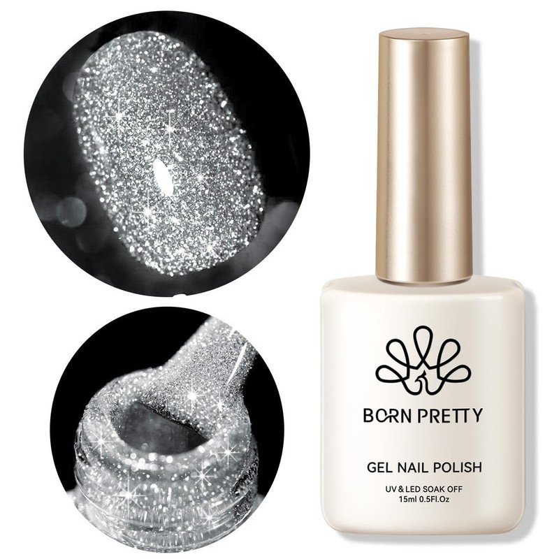 Born Pretty Born Pretty Silver Gold Reflective Glitter Gel Nail