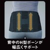 Gunze RSP4 Women's Risap Waist Supporter, Slit Belt, Black, XL,