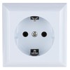 REV 0510052777 PlanoLuxe Earthed Contact Socket Surface-Mounted, White