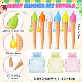 Wxiben End of the Year Graduation Gifts - 36 Pcs Summer Beach Ballpoint Pens Sticky Notes with Bag Hawaiian Luau Notepads Black Ink Pen Gift for Vacation Pool School Office Supplies Party Favor