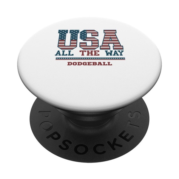 USA Flag Dodgeball Support All way Sport PopSockets Standard PopGrip