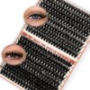 Higu Clace Eyelash Clusters 320PCS, Individual Eyelashes Mixed 10-18mm, Wispy