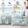 Tritard Coastal Comforter Set Size 3 Piece, Soft Beach Themed