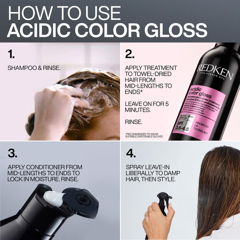 REDKEN Acidic Color Gloss Conditioner, Colour Protection, Glass-Like Shine, for