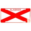 Hangtime Alabama State Flag 6x12 License Plate