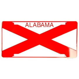 Hangtime Alabama State Flag 6x12 License Plate