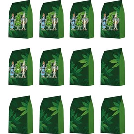 Pot Leaves Party Supplies,12Pcs Weed Leaves Party Gift Bags for Pot Leaf Theme Birthday Decorations Set,for Green Weed Leaves Theme Birthday Baby Shower Bachelor Party Wedding Decorations