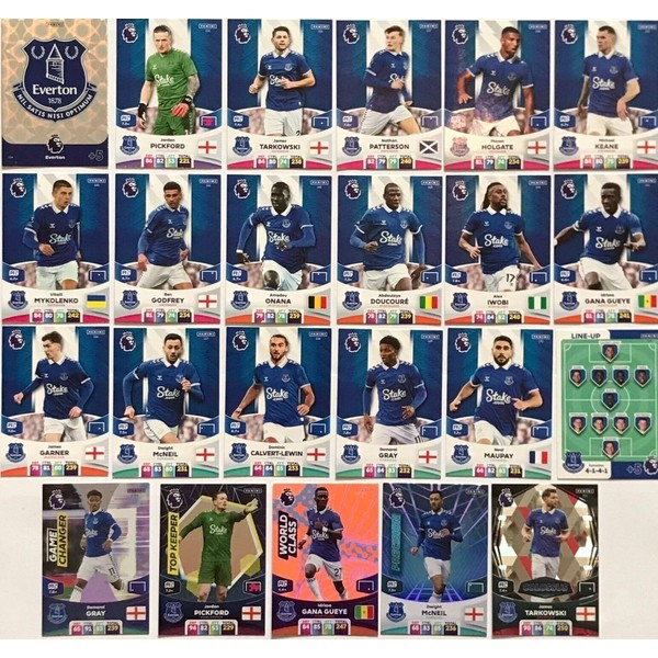Panini Premier League 2023 2024 Everton Base Team Cards