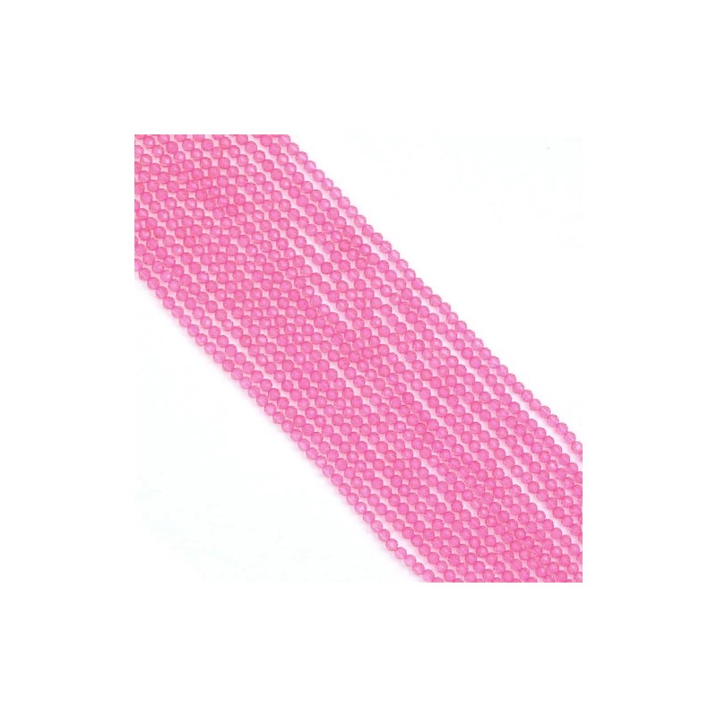 3mm Pink Crystal Round Faceted Beads, Sku#U1865