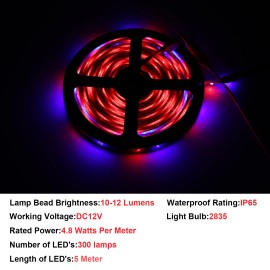 SHENKENUO New LED Strip Lights 16.4ft Music Sync 2835 RGB Room Light with IR Remote